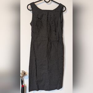 Black Polka Dot Sleeveless Dress - Classic Women's Dress